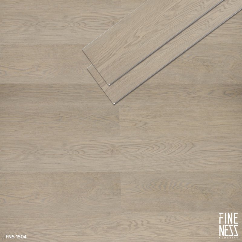 FINENESS FLOORING FNS 1504 พื้น SPC คลิ๊กล็อค ลายไม้สีธรรมชาติ หนา 5.5 มม.